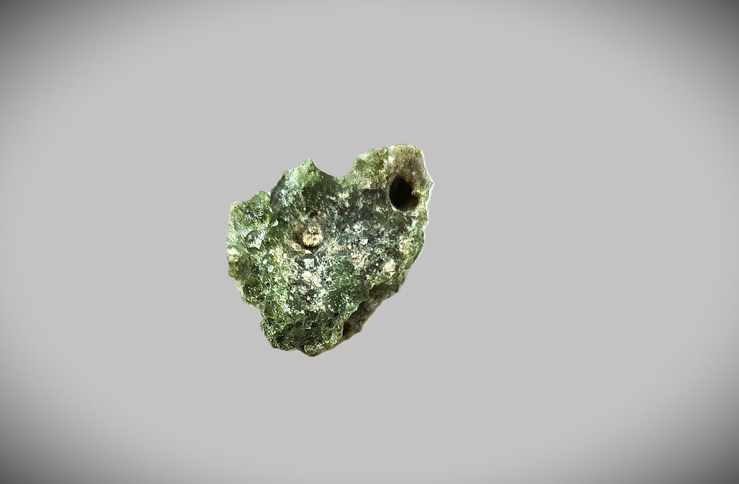 1.4g Bright Glassy Green Trinitite in Small Riker Display Case