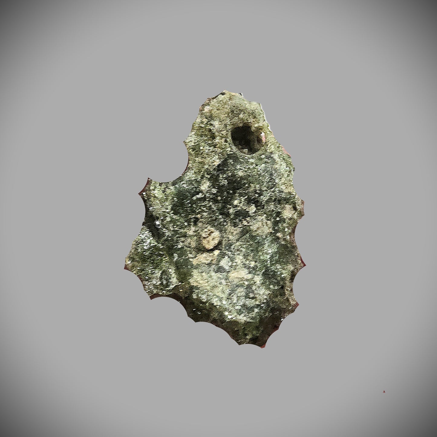 1.4g Bright Glassy Green Trinitite in Small Riker Display Case