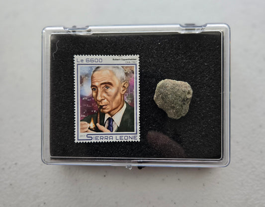 Trinitite & Rare Collector Stamp