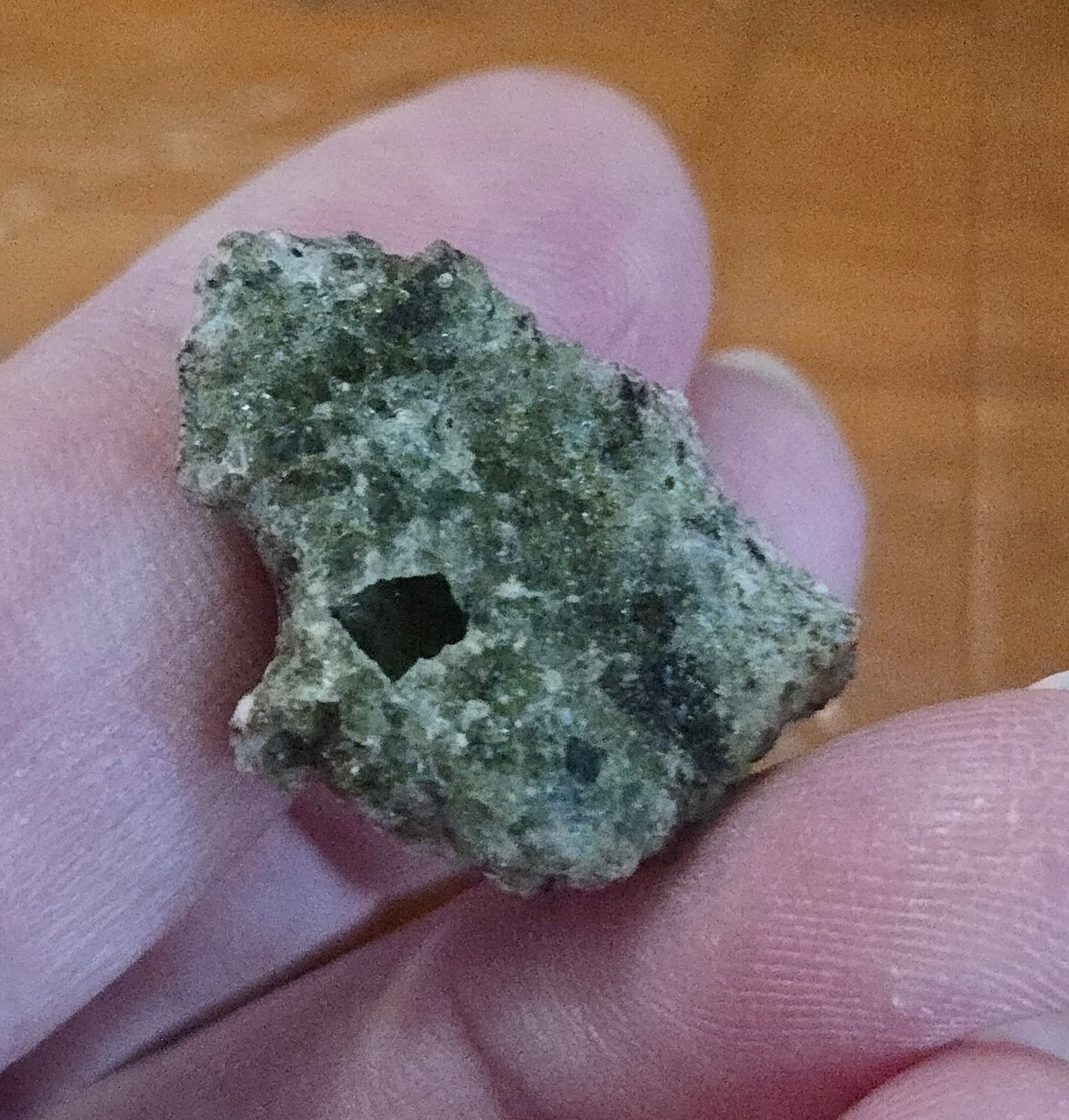 Commerative Stamp Shadow Box with three types of Trinitite