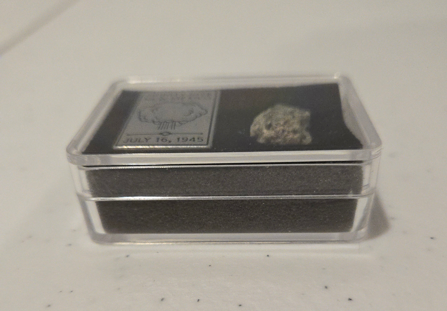 Trinitite with Trinity Token in Case