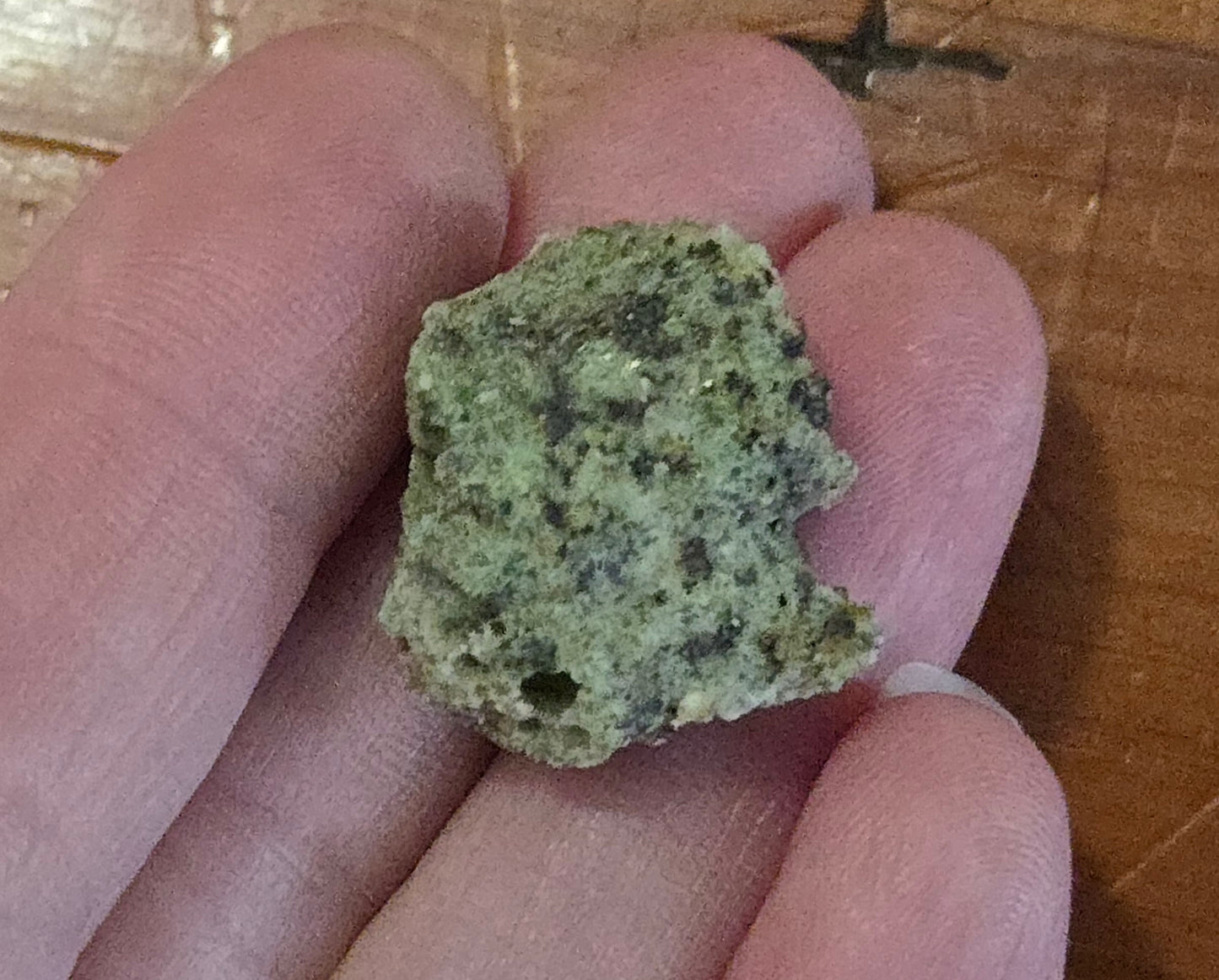 Commerative Stamp Shadow Box with three types of Trinitite