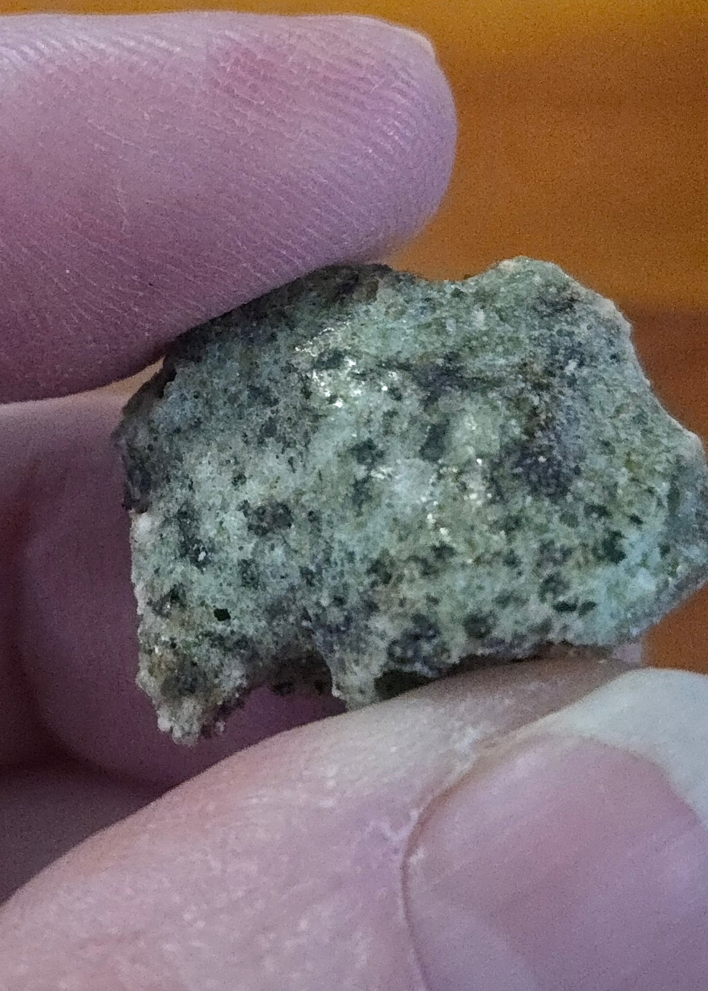 Commerative Stamp Shadow Box with three types of Trinitite
