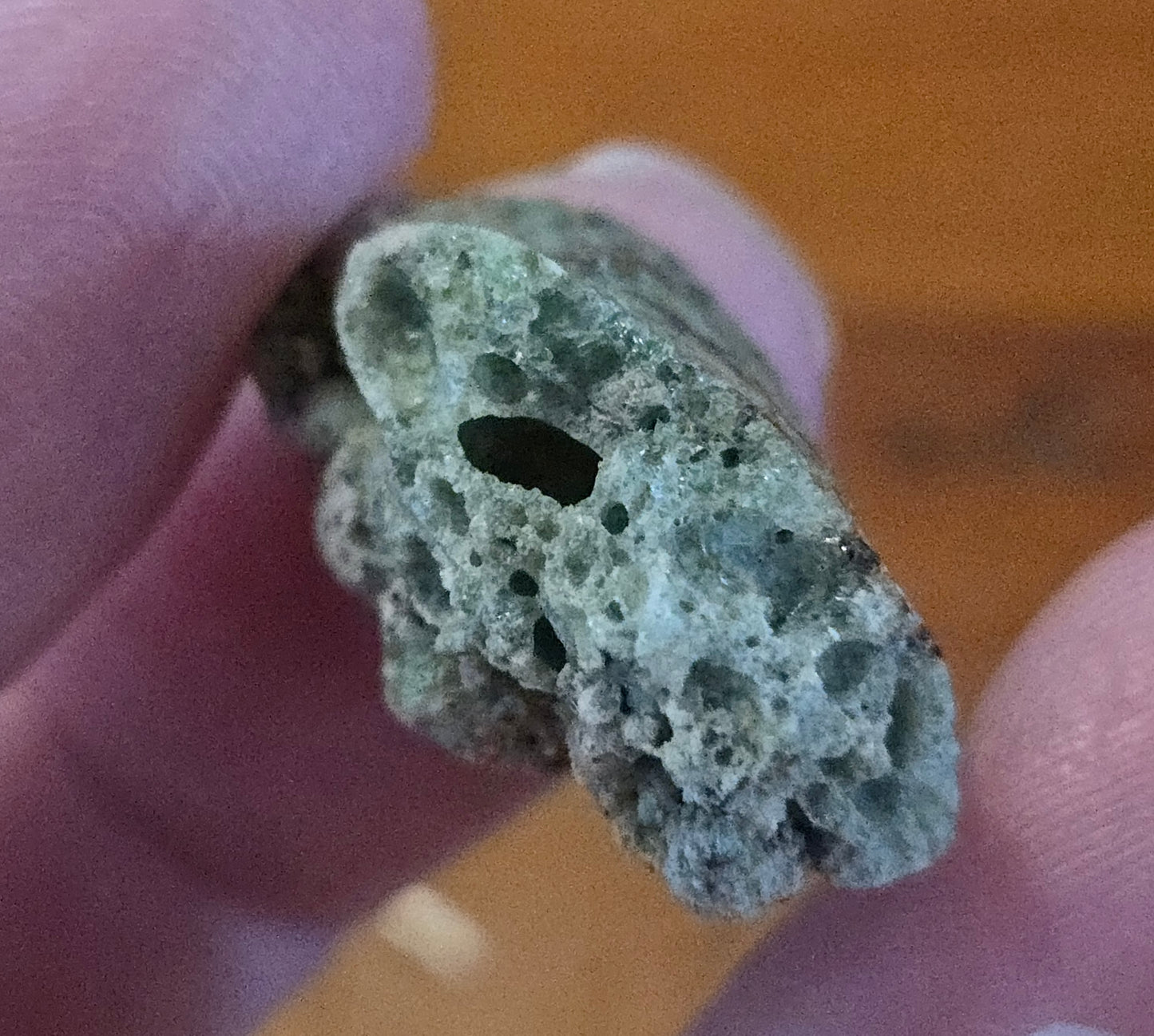 Commerative Stamp Shadow Box with three types of Trinitite